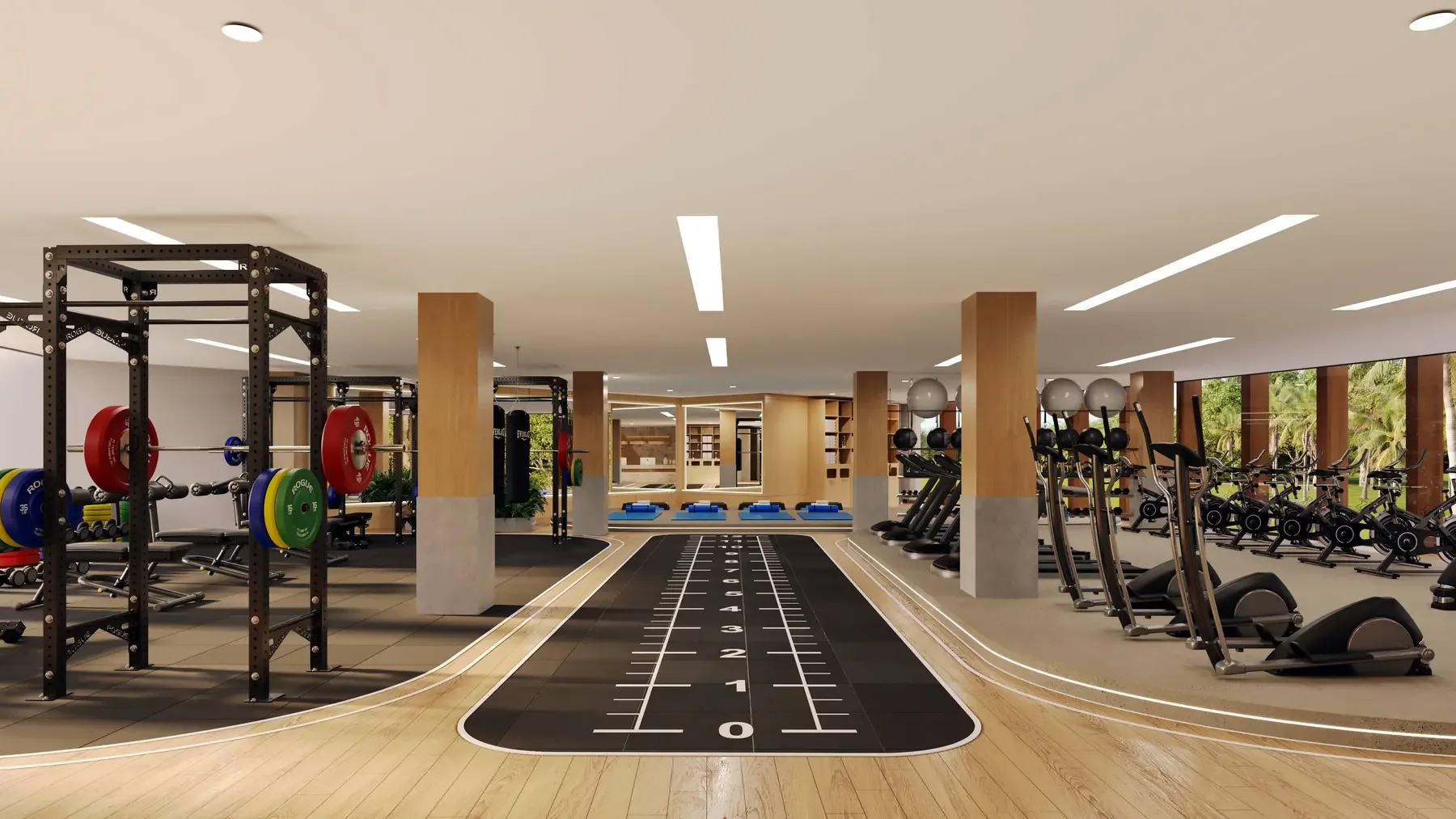 Gimnasio equipado de Coral Lake