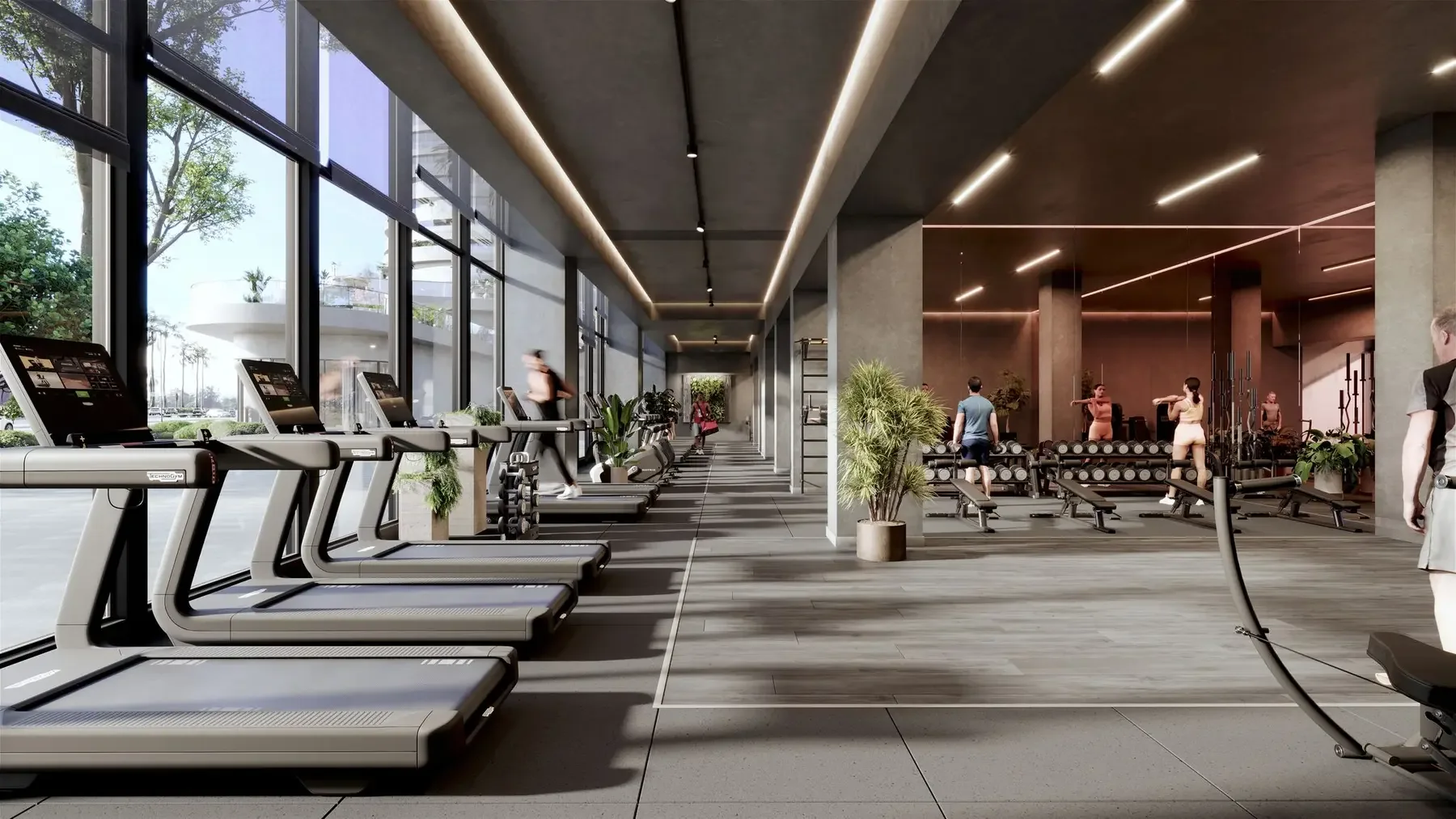 Gimnasio equipado de Coralia