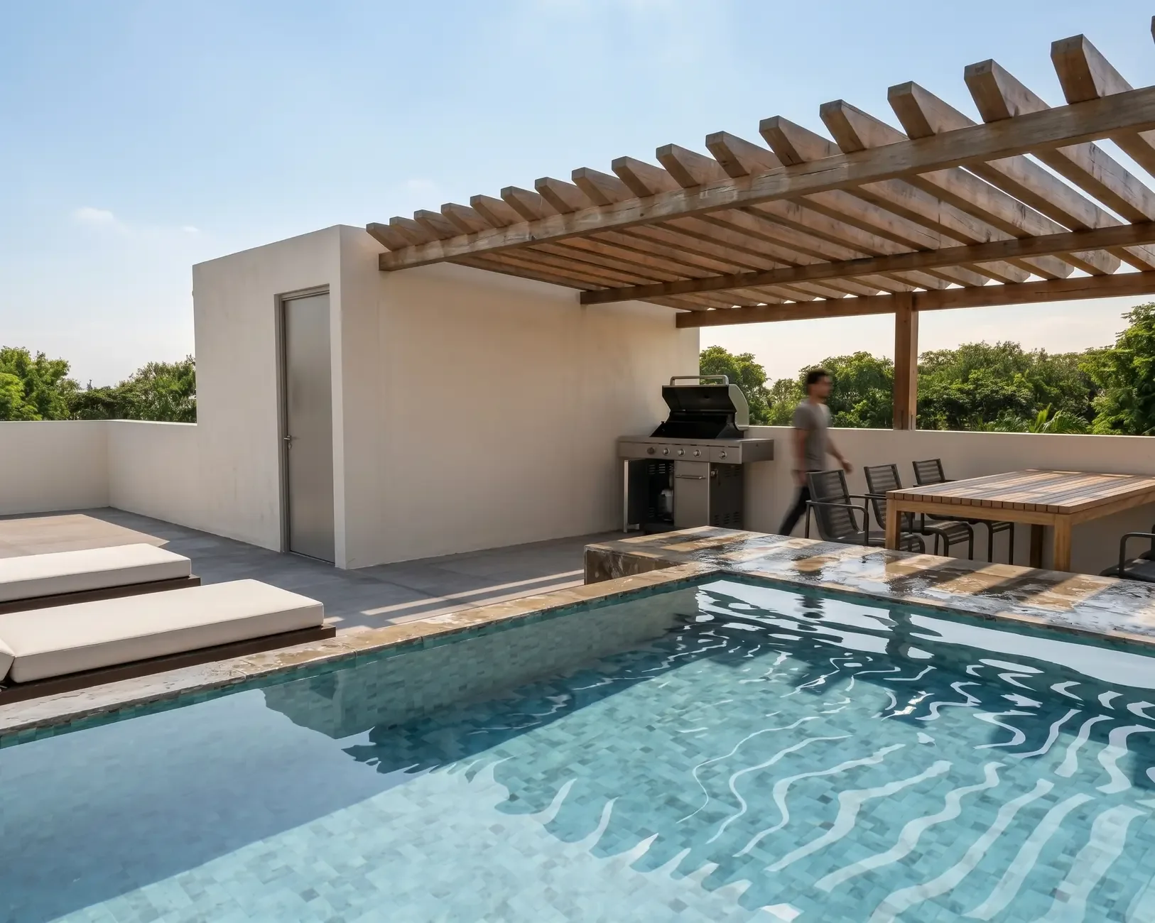 Rooftop con piscina de Gardenias Residences