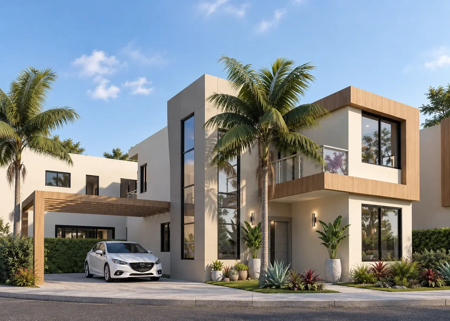Fachada de villa independiente en Gardenias Residences